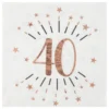 Servetter 40 Sparkling Roséguld