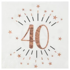 Servetter 40 Sparkling Roséguld