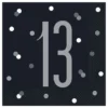 Servetter 13 Svart Prickig