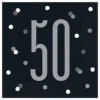 Servetter 50 Svart Prickig