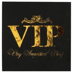 Servetter VIP Svart/Guld