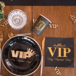 Servetter VIP Svart/Guld