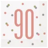 Servetter 90 Vit/Roséguld