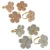Servettringar i Metall Blomma