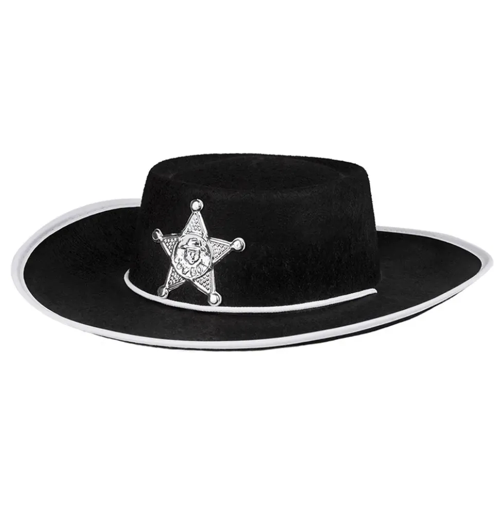 Sheriffhatt Svart för Barn