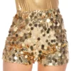 Shorts med Paljetter Guld
