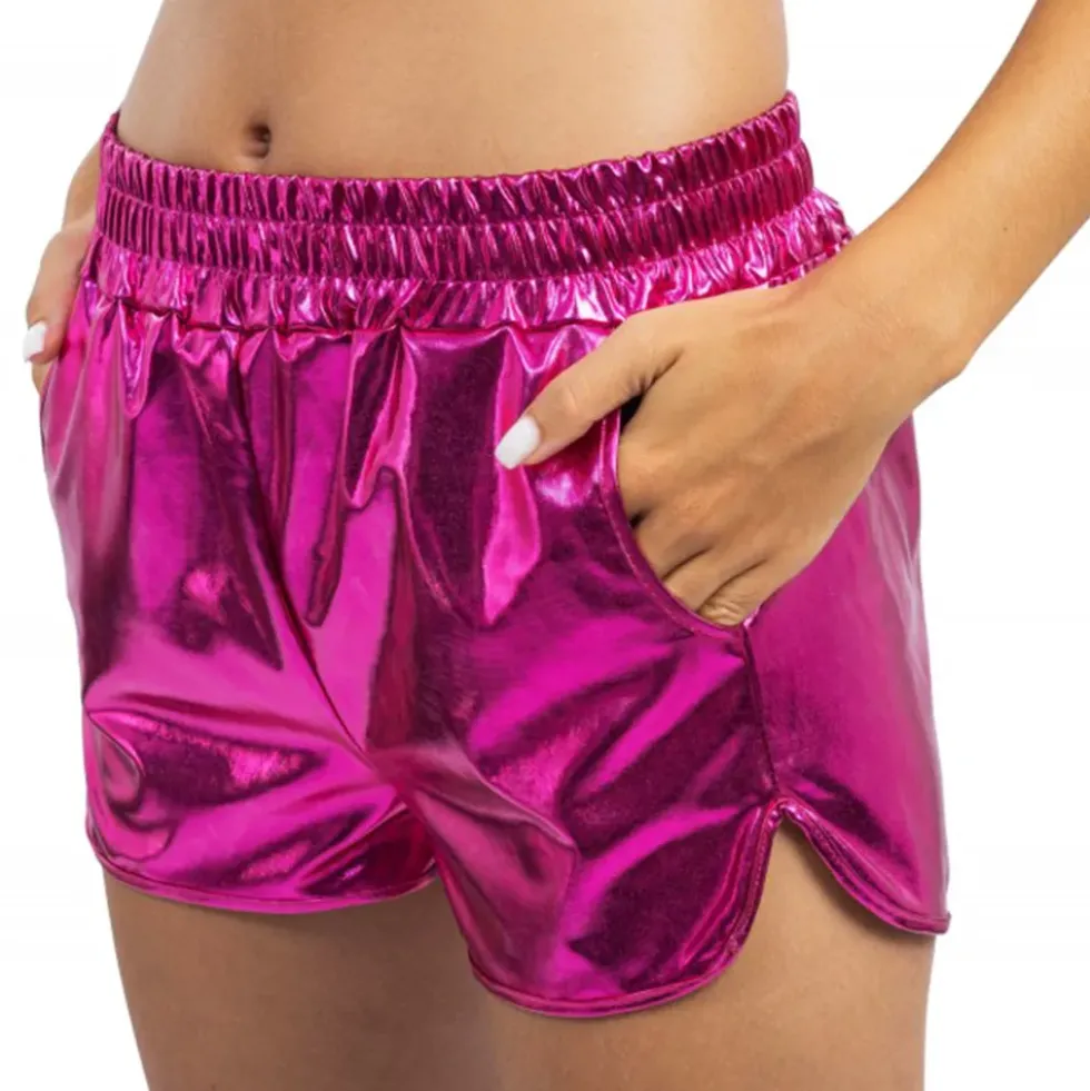 Shorts Metallic Rosa