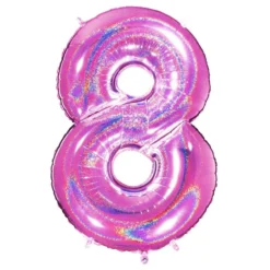 Sifferballong Glitter Rosa