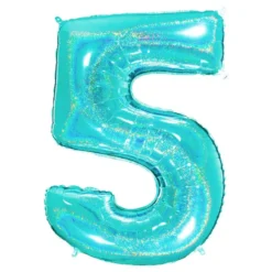Sifferballong Glitter Turkos