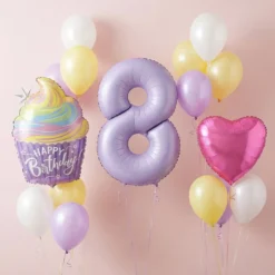 Sifferballong Lila Satin