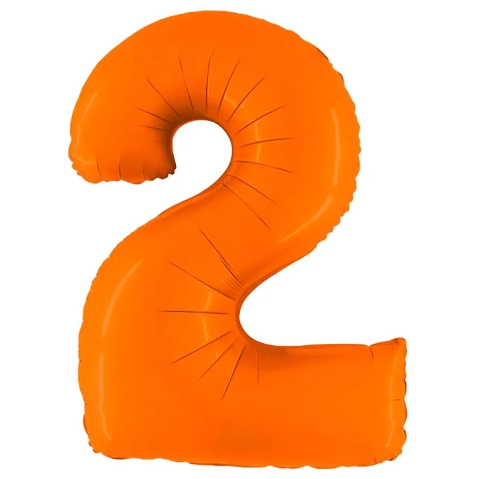 Sifferballong Matt Orange