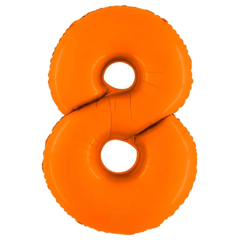 Sifferballong Matt Orange