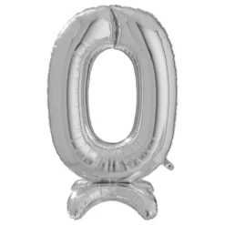 Sifferballong med Ställning Silver