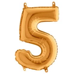 Sifferballong Mini Guld Metallic