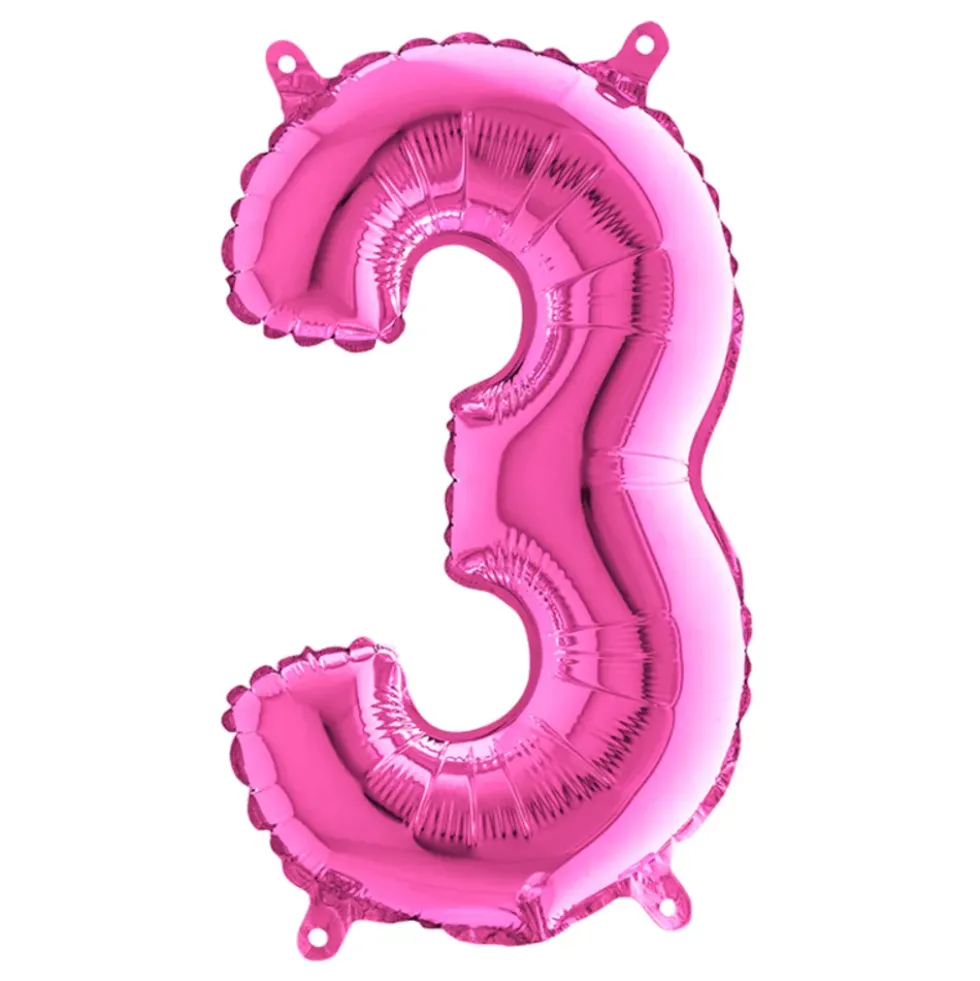 Sifferballong Mini Rosa Metallic