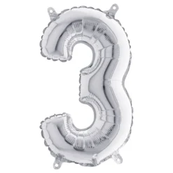 Sifferballong Mini Silver Metallic