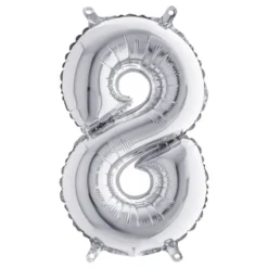 Sifferballong Mini Silver Metallic
