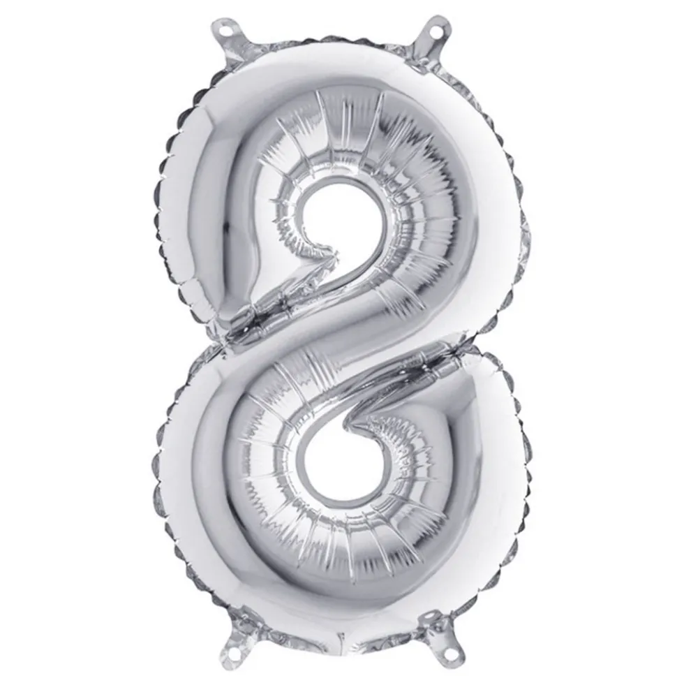 Sifferballong Mini Silver Metallic