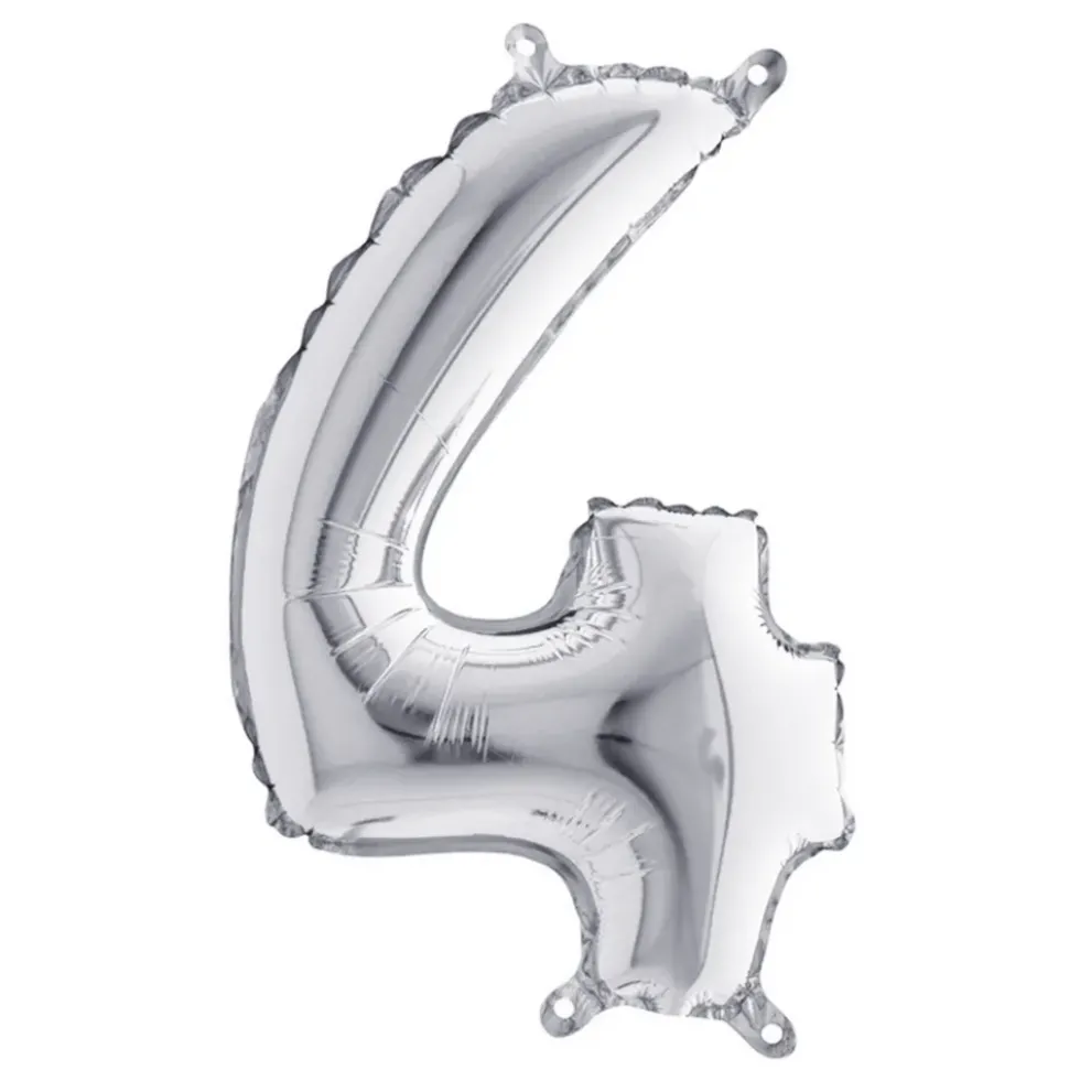 Sifferballong Mini Silver Metallic