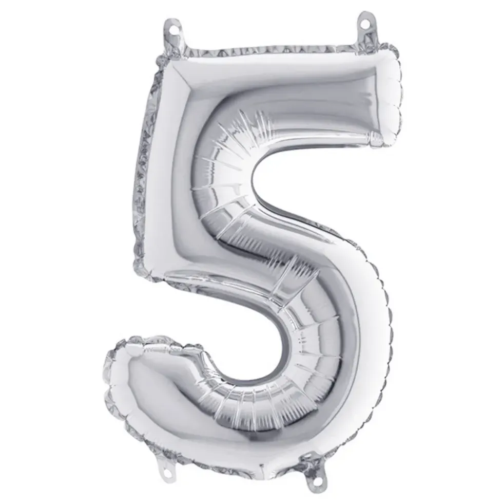 Sifferballong Mini Silver Metallic