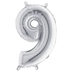 Sifferballong Mini Silver Metallic