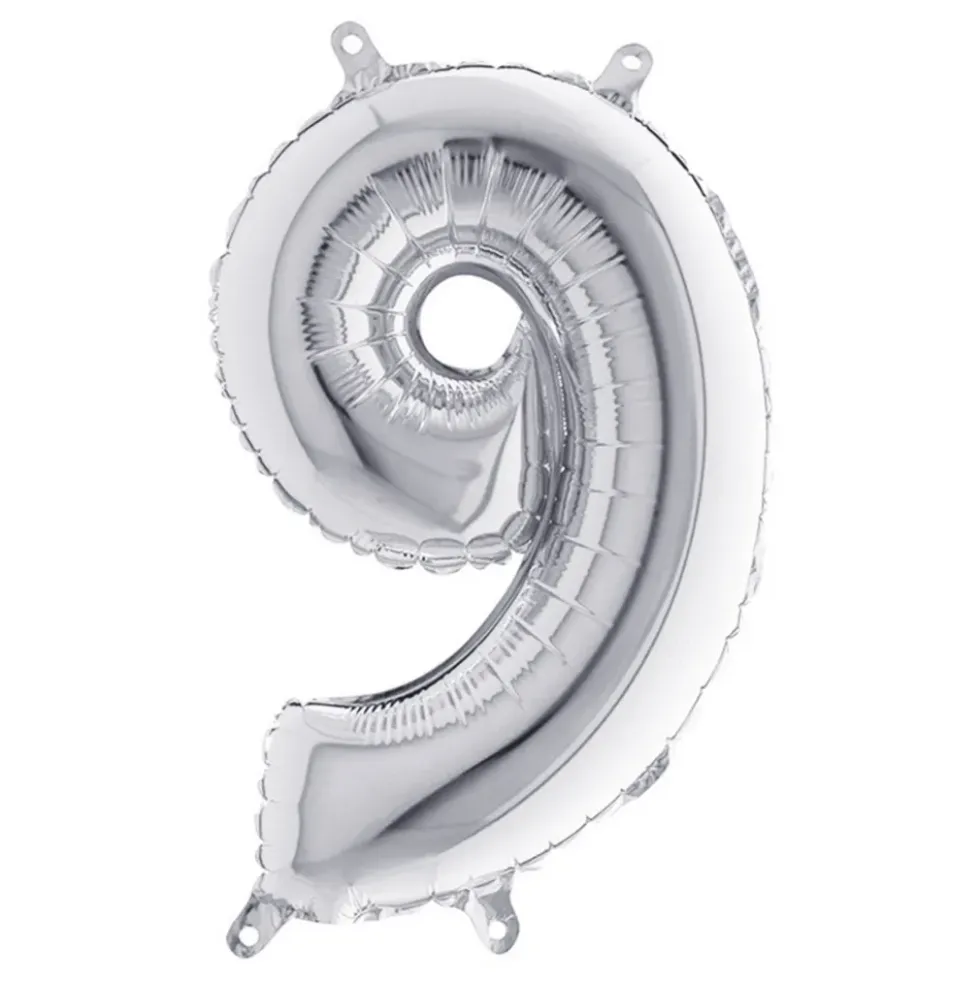 Sifferballong Mini Silver Metallic