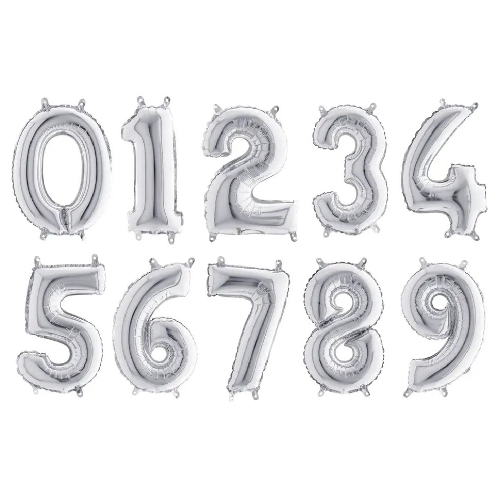 Sifferballong Mini Silver Metallic