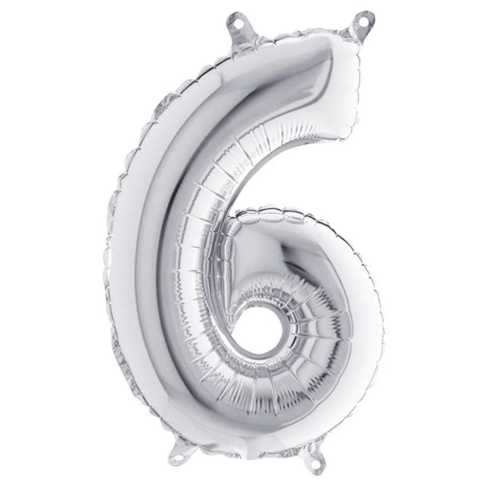 Sifferballong Mini Silver Metallic
