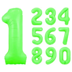 Sifferballong Neongrön