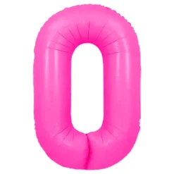 Sifferballong Neonrosa