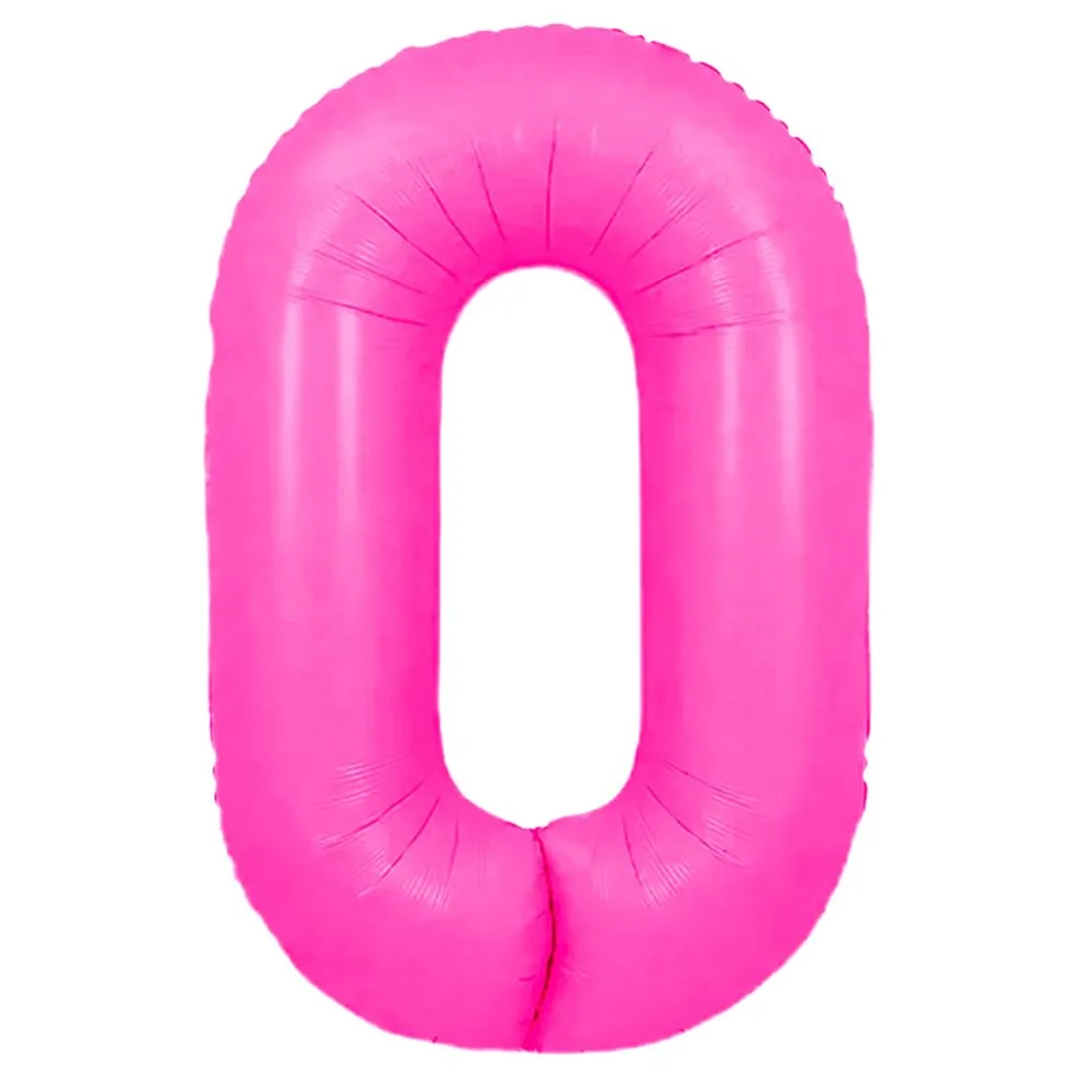 Sifferballong Neonrosa
