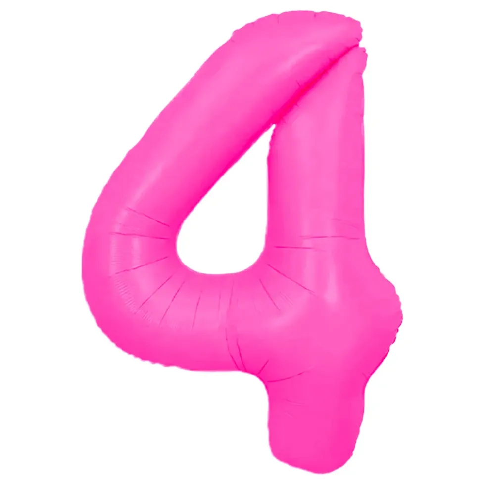 Sifferballong Neonrosa