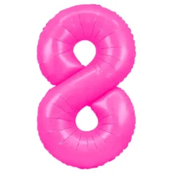 Sifferballong Neonrosa