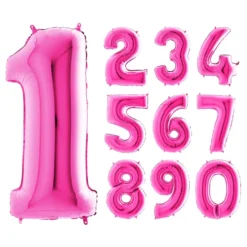 Sifferballong Rosa Metallic