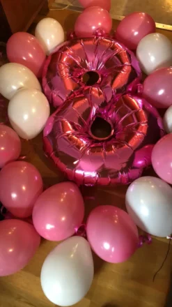Sifferballong Rosa Metallic