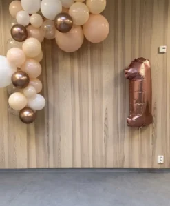 Sifferballong Roséguld Metallic