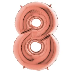 Sifferballong Roséguld Metallic
