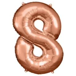 Sifferballong Roséguld Metallic