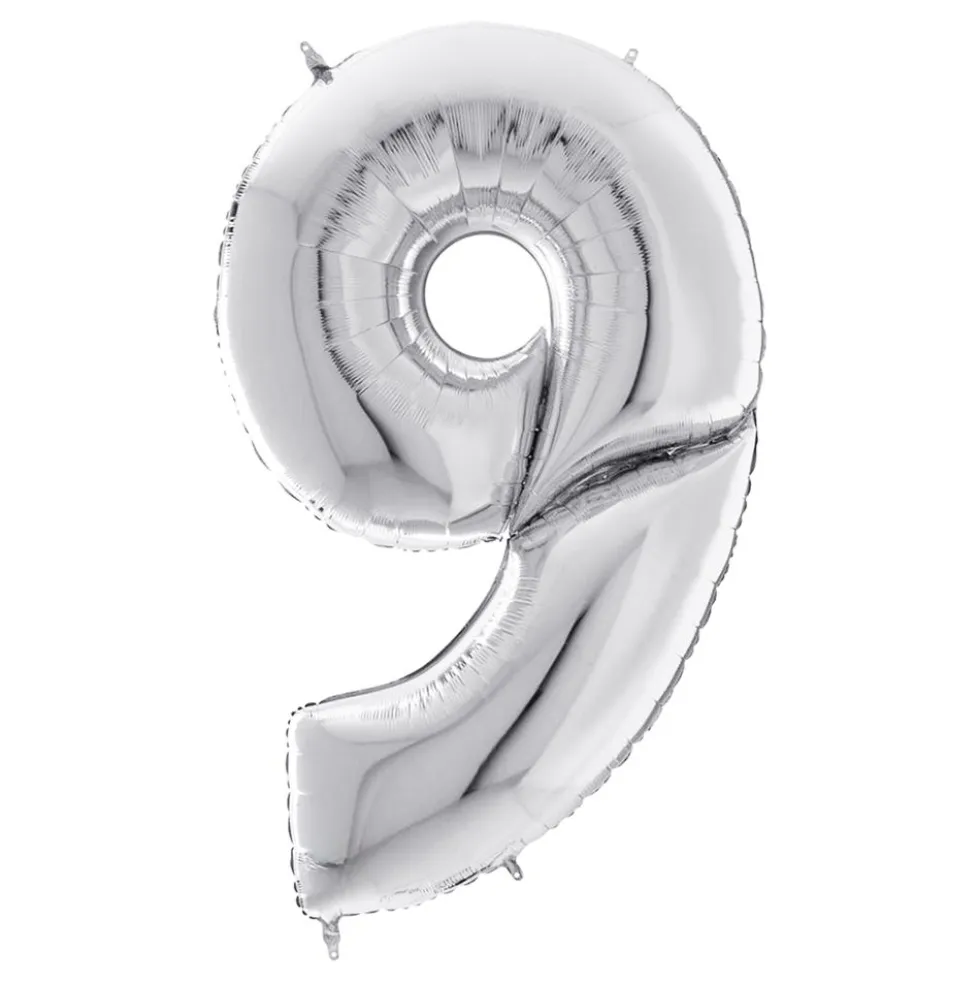 Sifferballong Silver Gigantisk