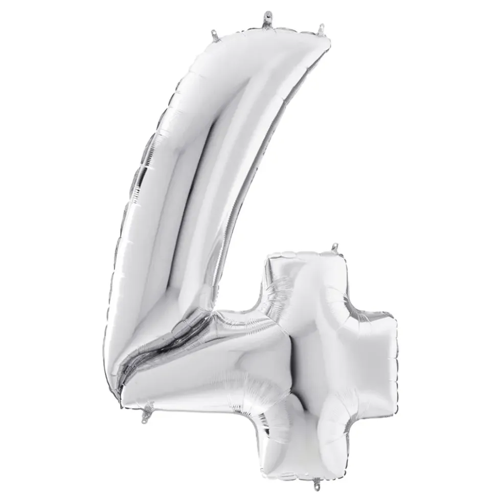 Sifferballong Silver Gigantisk