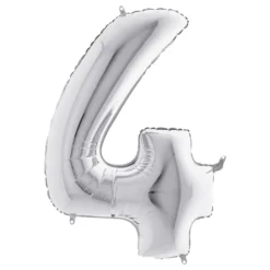 Sifferballong Silver Metallic