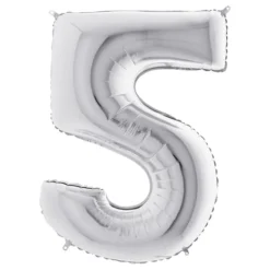 Sifferballong Silver Metallic