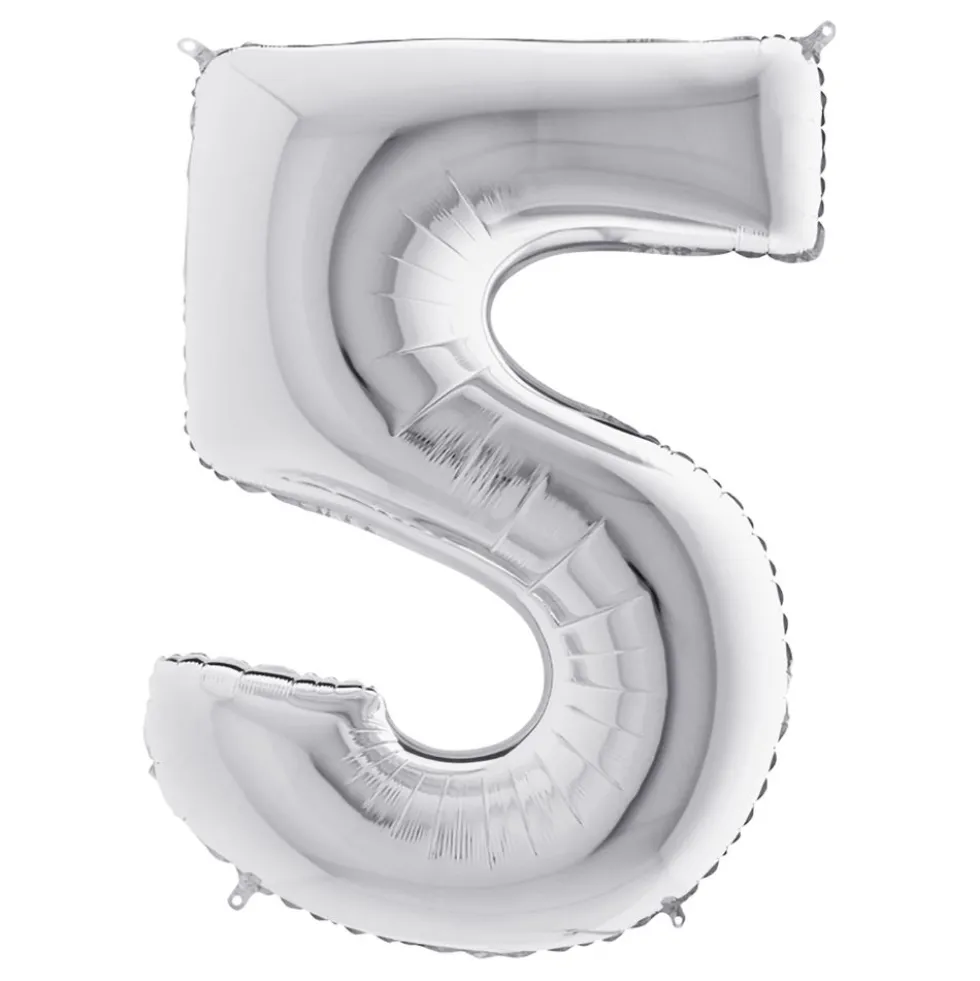 Sifferballong Silver Metallic