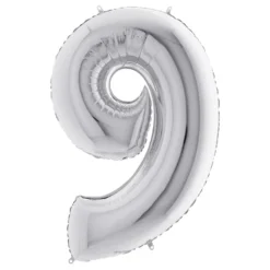 Sifferballong Silver Metallic