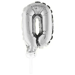 Sifferballong Tårtdekoration Silver