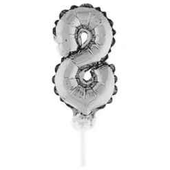Sifferballong Tårtdekoration Silver