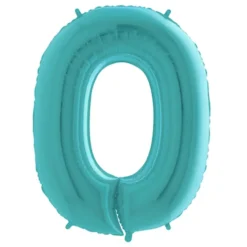 Sifferballong Turkos Pastell
