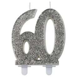 Sifferljus 60 Glitter Silver