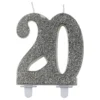 Sifferljus 20 Glitter Silver