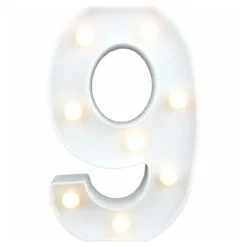 Siffra Vit med LED-Belysning